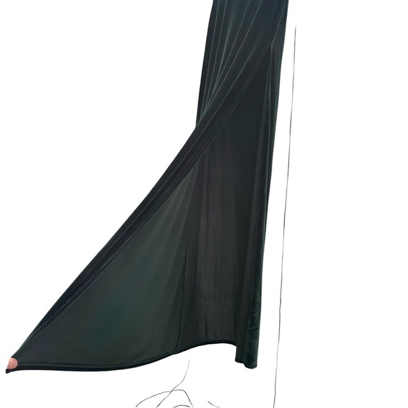Lucy in the Sky Velvet Maxi Dress in "Emerald Green" Holiday Size M - Picture 6 of 11